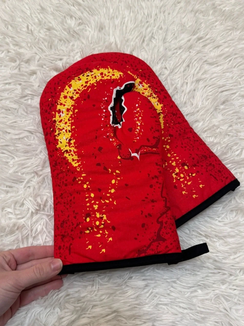 Lobster oven Mitts Red and Yellow Oven Mitts Gag Gift Cute oven mitts